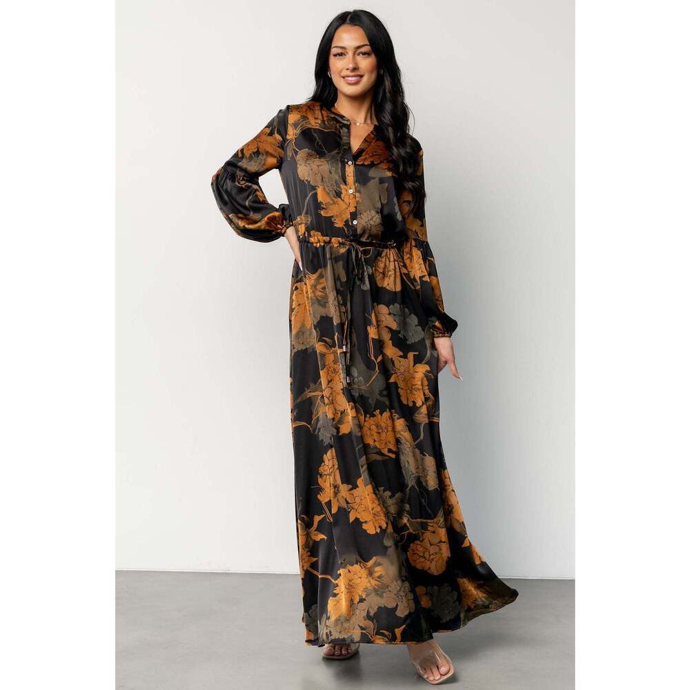 Baltic Born Helen Maxi Dress | Black + Gold Size SS - Picture 3 of 5
